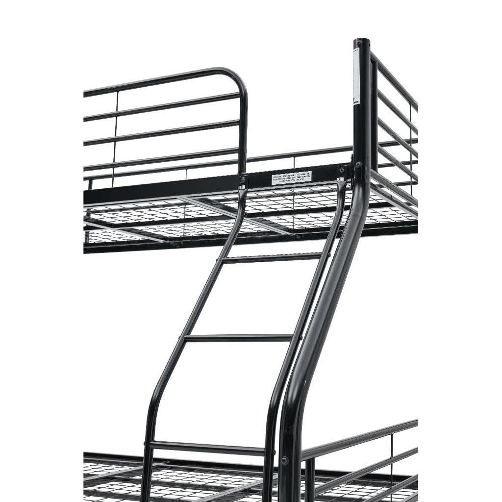 CURZON  BLACK SINGLE OVER DOUBLE  BUNK BEDS - MyChocolateWood