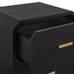 DELGARDO HAMPTON STYLE 2-DRAWER BEDSIDE TABLE BLACK - MyChocolateWood