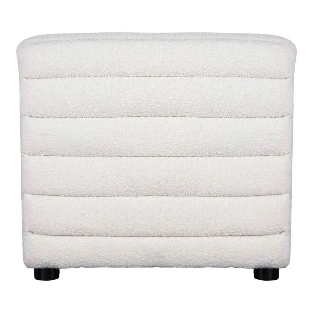MEREDITH BOUCLE OCCASIONAL CHAIR LOUNGE CHAIR WHITE - MyChocolateWood