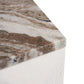 HAMPSHIRE RIVER BROWN MARBLE/WHITE OAK 2-DRAWER BEDSIDE TABLE - MyChocolateWood