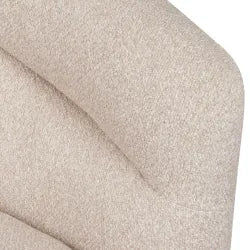 BRYNN  SWIVEL BOUCLE ARMCHAIR WHITE - MyChocolateWood