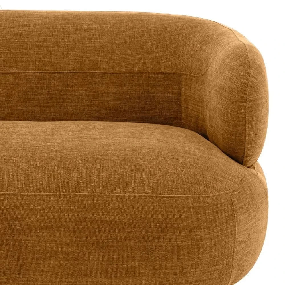 BEECHAM 3-SEATER CHENILLE SOFA BUTTERSCOTCH - MyChocolateWood