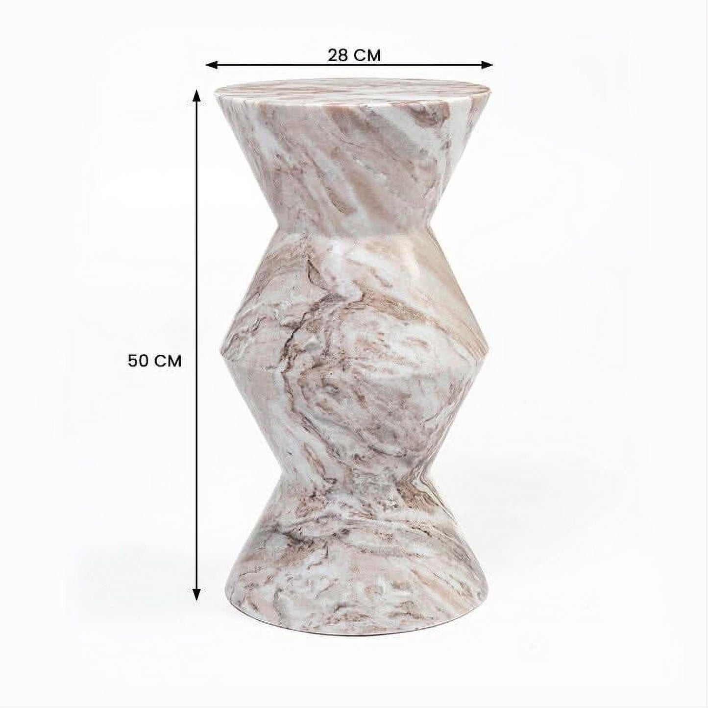 TEMPO SOLID MARBLE SIDE TABLE/LAMP TABLE/ACCENT TABLE - MyChocolateWood