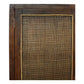 Solid mango wood tall cupboard from Chocolate Wood, honey brown wall unit with doors and shelves for storage.