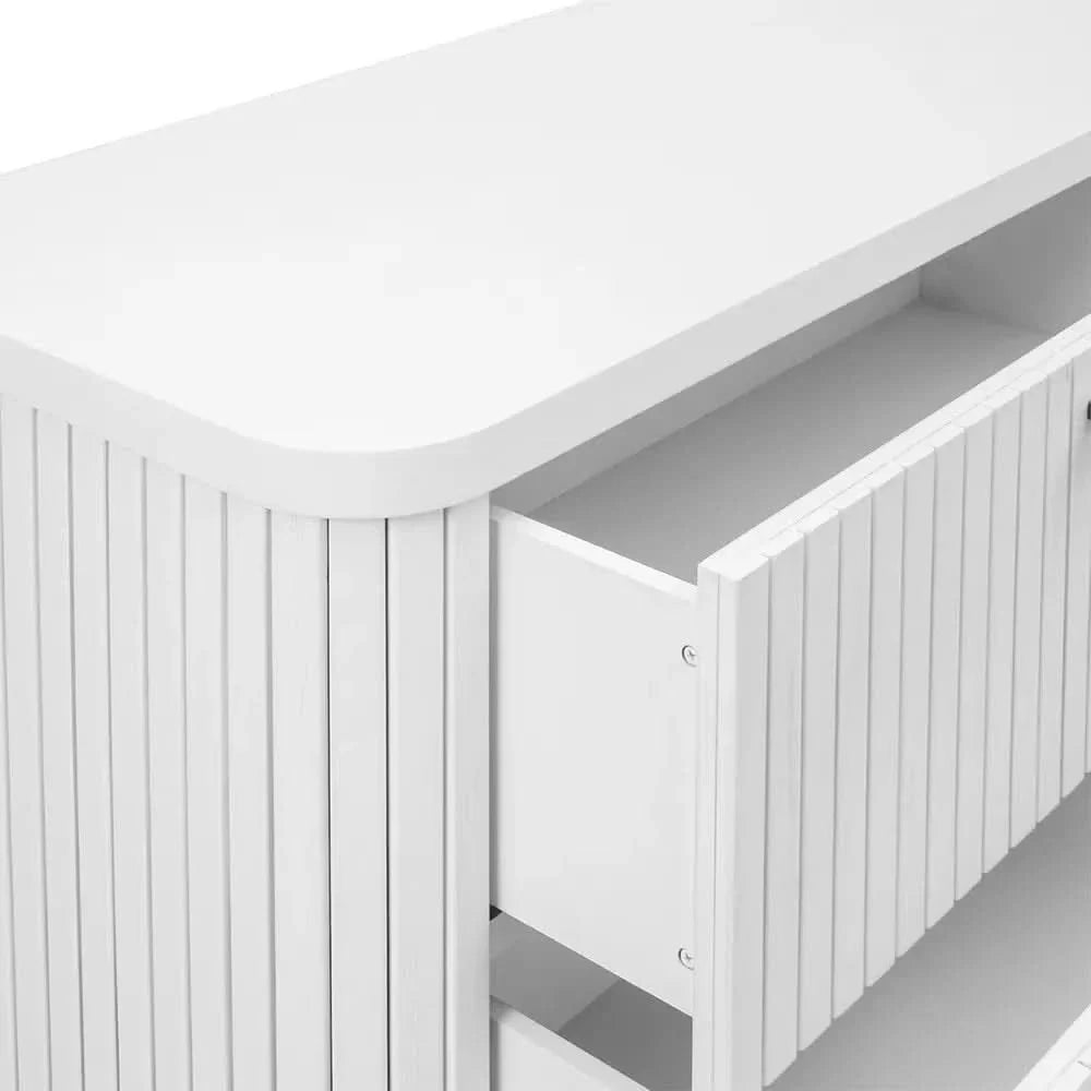 Pembroke Oak 3-Drawer Chest of Drawers in White - Chocolate Wood