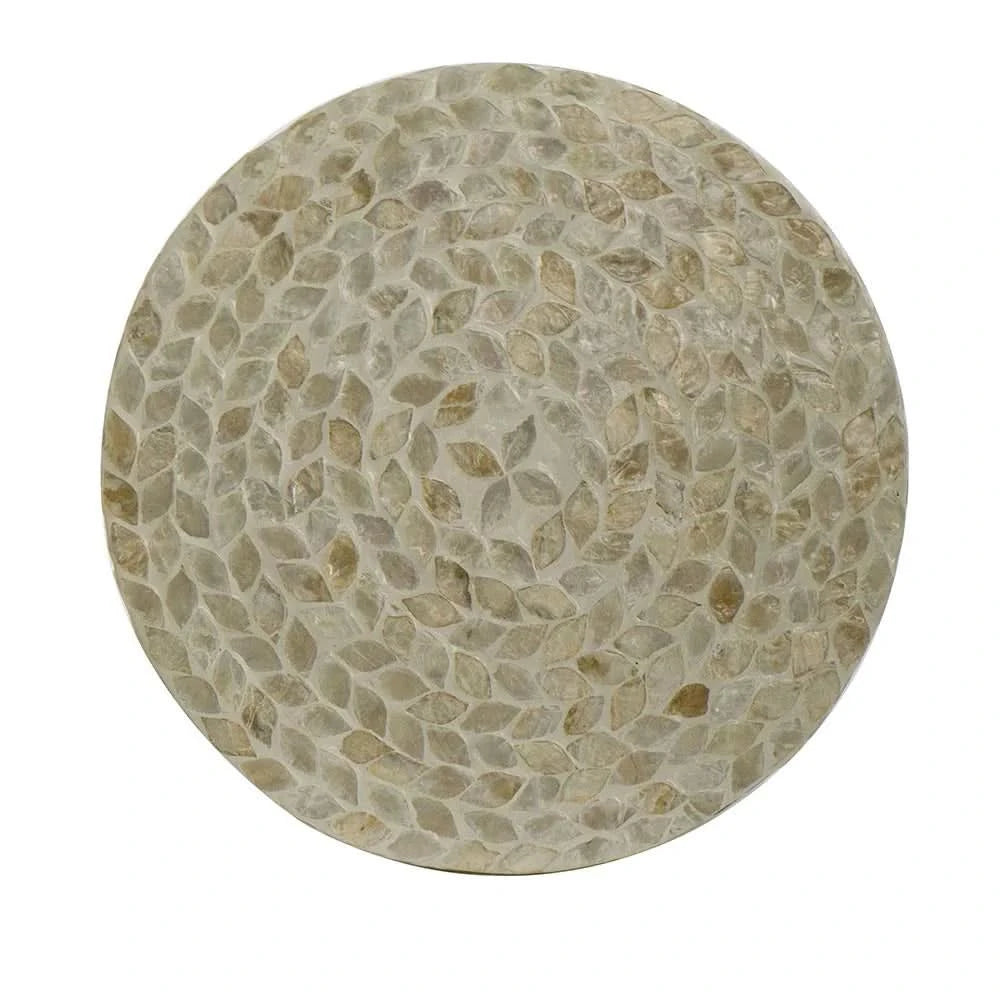 MONACO SHELL STOOL/SIDE TABLE/LAMP TABLE/ACCENT TABLE - MyChocolateWood