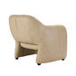 ANDERS TOP GRAIN COW LEATHER ARMCHAIR CAPPUCINO CREAM - MyChocolateWood