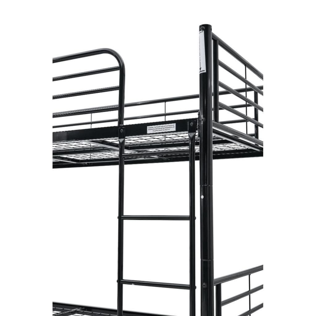 CURZON SINGLE OVER SINGLE BUNK BEDS BLACK - MyChocolateWood