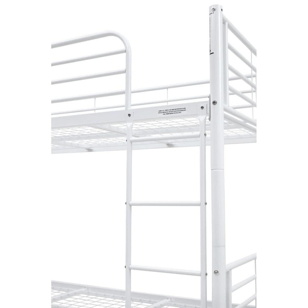 CURZON SINGLE OVER SINGLE BUNK BEDS WHITE - MyChocolateWood