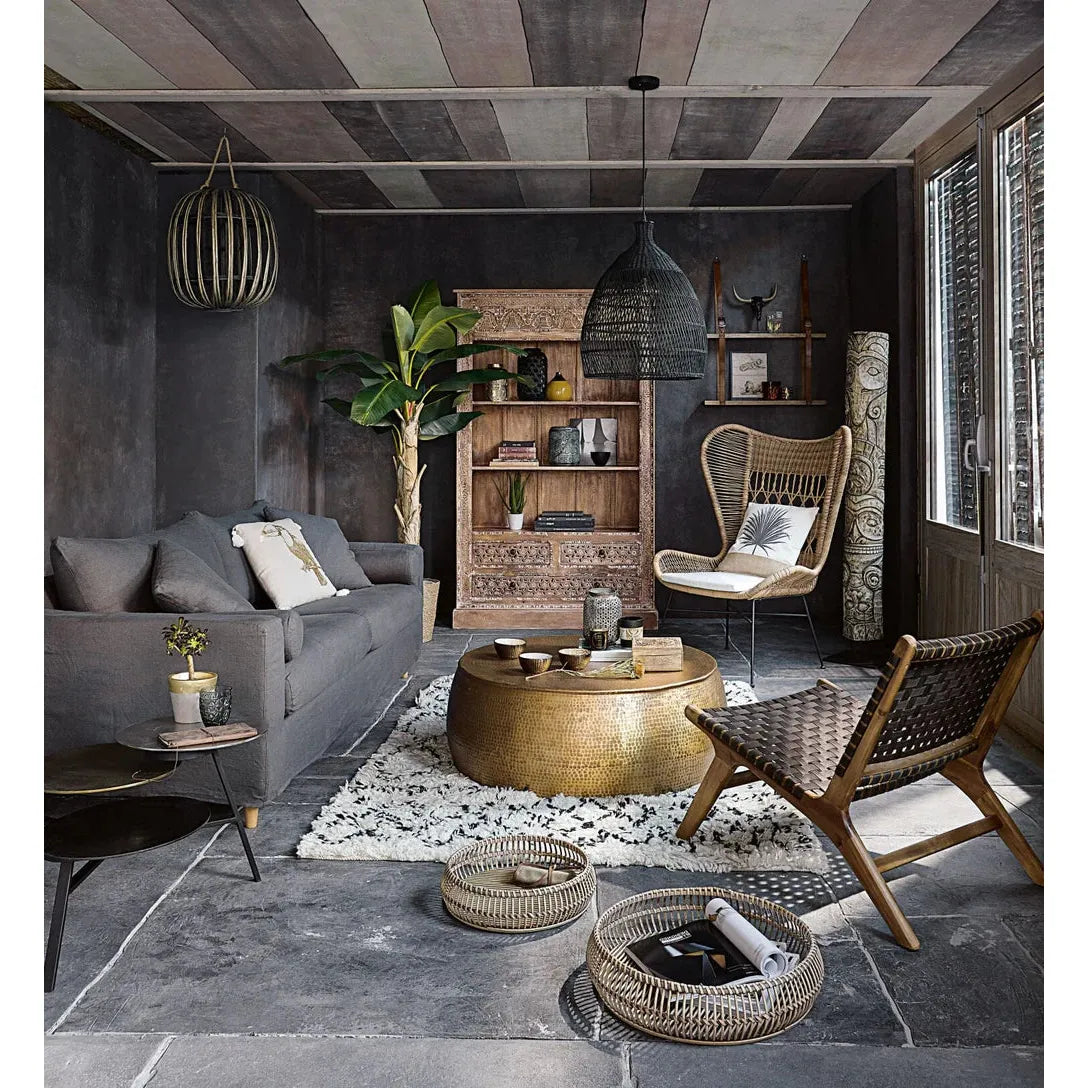 EMORI BRASS LOOK HAMMERED COFFEE TABLE