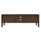 Adelle Solid Mindi Timber 2-Door 4-Drawer Entertainment Unit 180cm in Walnut - Chocolate Wood