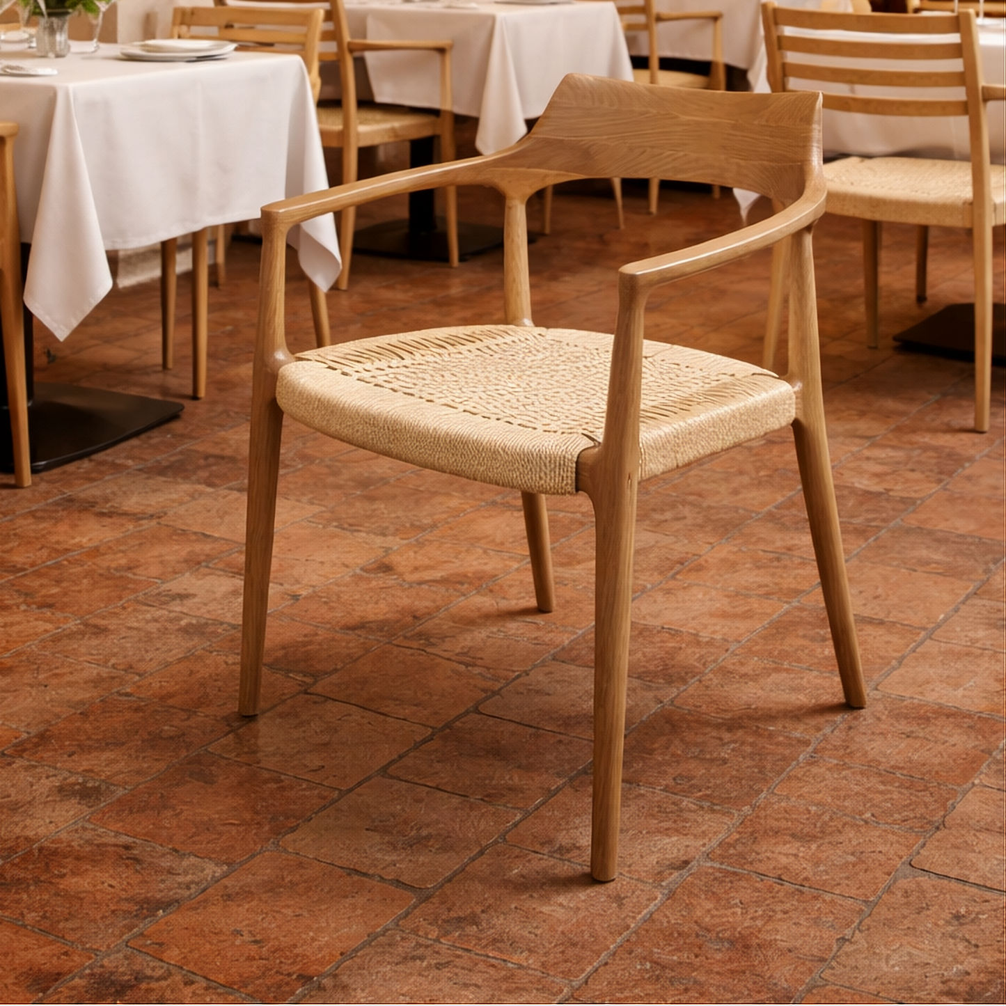 FINNIGAN DINING CHAIR/ARMCHAIR - ASHWOOD & WOVEN ROPE