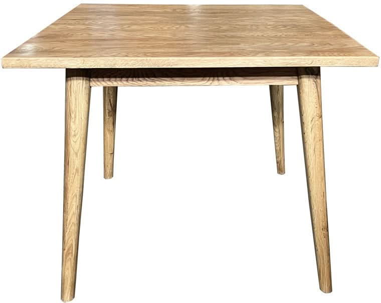 FITAN SOLID OAK SQUARE DINING TABLE (90 X 90) NATURAL + 4 MELROSE SOLID OAK CROSSBACK CHAIRS NATURAL - MyChocolateWood