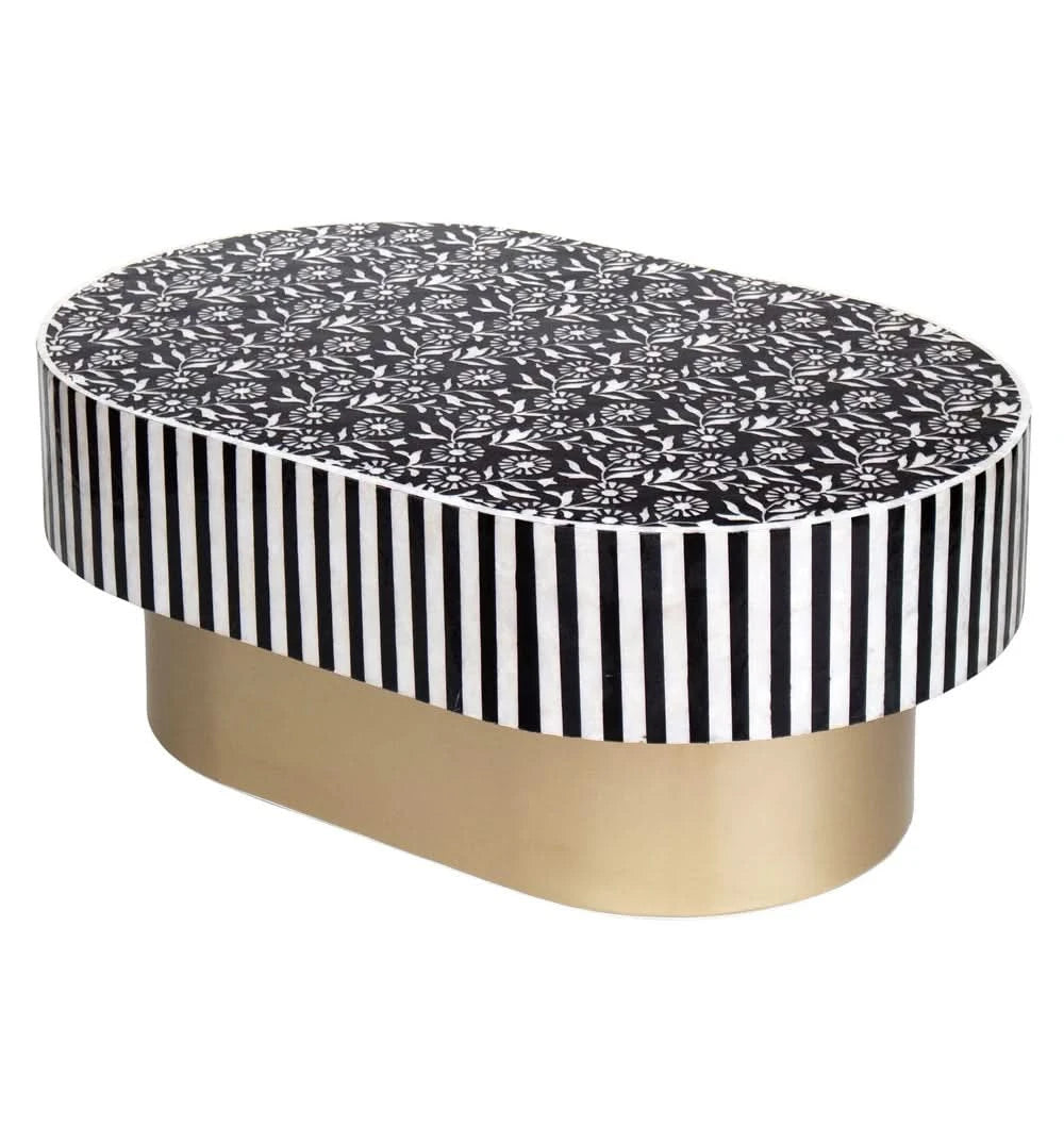 OPHELIA MOTHER OF PEARL HAND INLAY COFFEE TABLE - MyChocolateWood