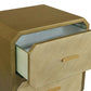 DELGARDO HAMPTON STYLE 2-DRAWER BEDSIDE TABLE ANTIQUE GOLD - MyChocolateWood