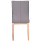 OAKLEY LEATHER DINING CHAIR MID-GRAY/NATURAL - MyChocolateWood