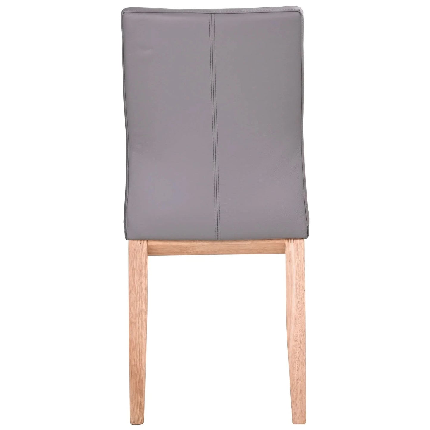 OAKLEY LEATHER DINING CHAIR MID-GRAY/NATURAL - MyChocolateWood