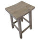 PAPAYA SOLID MANGO WOOD KITCHEN STOOL GREY WASH