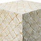 SERENA SQUARE SHELL STOOL/SIDE TABLE/LAMP TABLE/ACCENT TABLE - MyChocolateWood