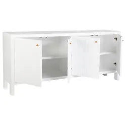 JAILA 4-DOOR CONTEMPORARY SIDEBOARD/BUFFET WHITE - MyChocolateWood