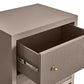 JAYLA LARGE TAUPE 2-DRAWER LARGE BEDSIDE TABLE - MyChocolateWood