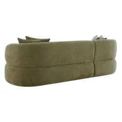 BEECHAM MODULAR 3-SEATER CORNER SOFA WITH LHF CHAISE - SAGE CHENILLE - MyChocolateWood