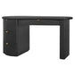 DELMAR  ASHWOOD VENEER 4-DRAWER HOME OFFICE DESK/ STUDENT DESK BLACK - MyChocolateWood