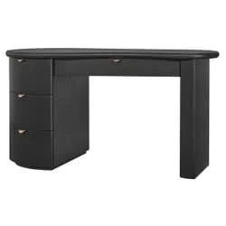 DELMAR  ASHWOOD VENEER 4-DRAWER HOME OFFICE DESK/ STUDENT DESK BLACK - MyChocolateWood