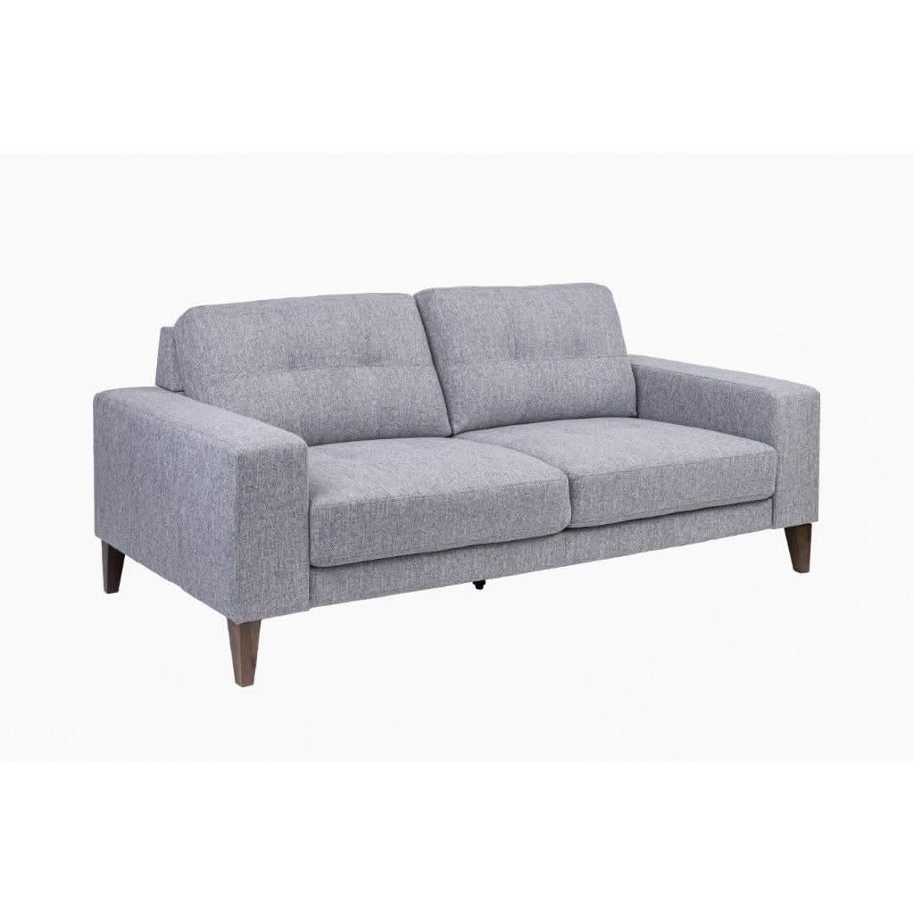 LIZ 3-SEATER + 2-SEATER MID-CENTURY GREY FABRIC SOFA SET - MyChocolateWood