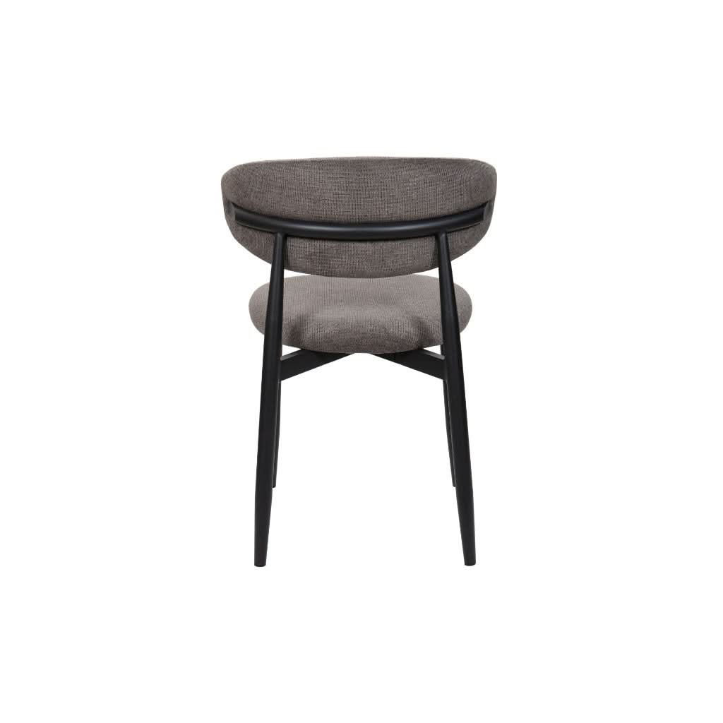 LYNDON FABRIC DINING CHAIR GRAY - MyChocolateWood