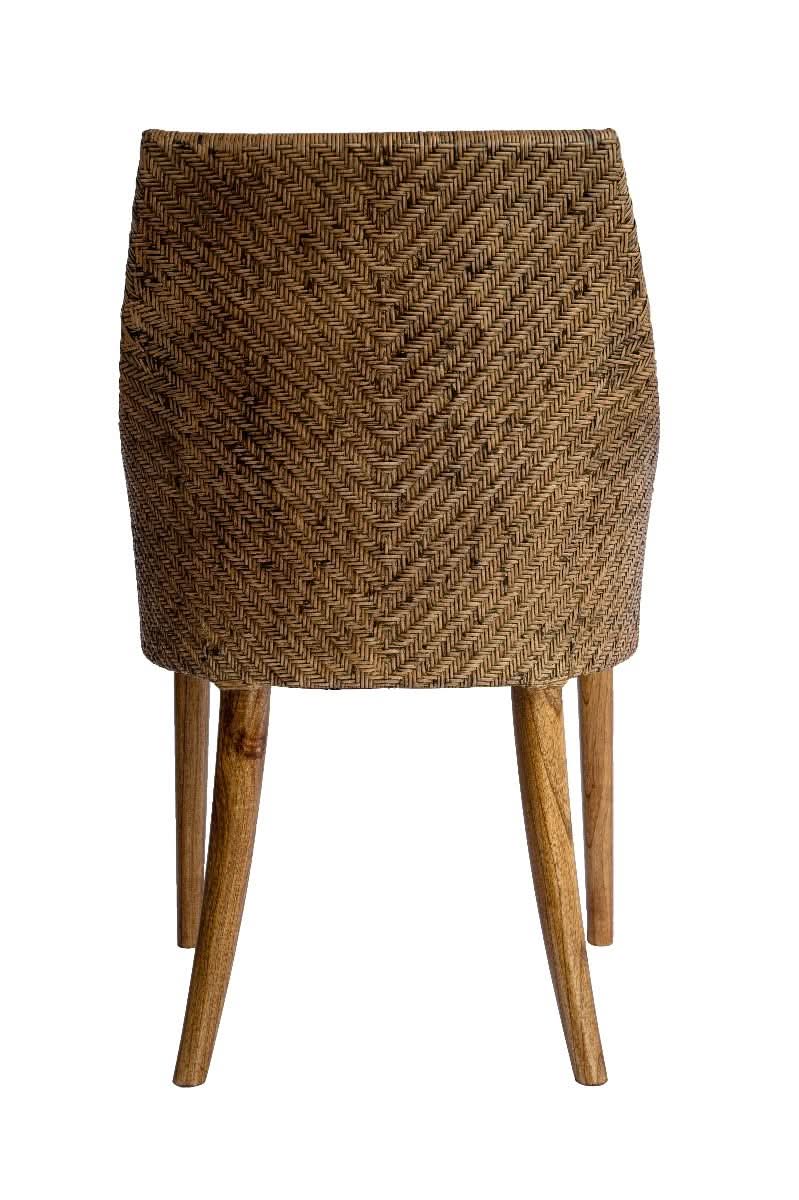 LAMAR RATTAN LOUNGE CHAIR ACCENT CHAIR/ ARMCHAIR MANGO TEAK COLOUR - MyChocolateWood