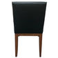 MORROW LEATHER DINING CHAIR BLACK/BLACKWOOD - MyChocolateWood