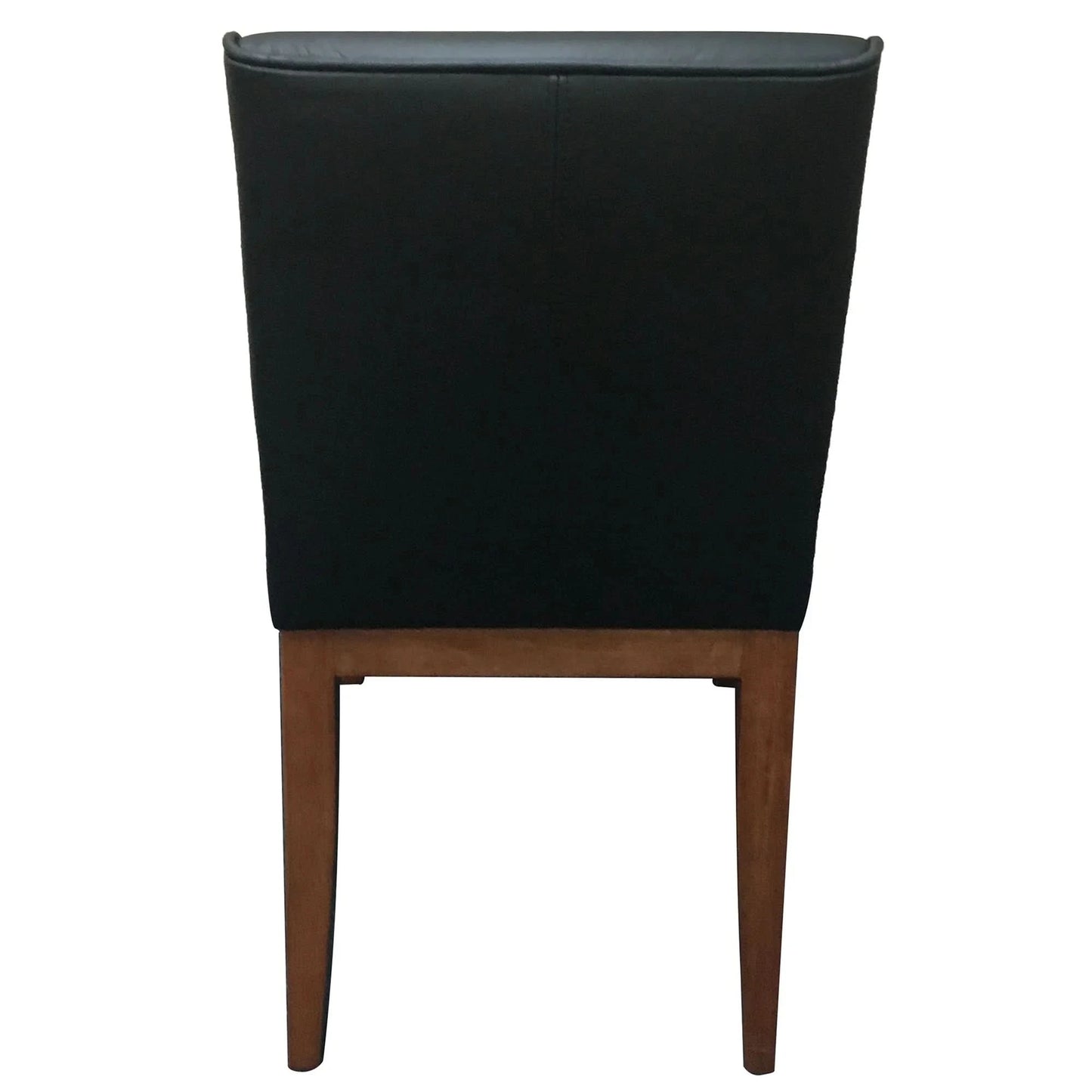 MORROW LEATHER DINING CHAIR BLACK/BLACKWOOD - MyChocolateWood