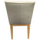 Morrow Leather Dining Chair in Light Mocha with Natural Legs - Chocolate Wood