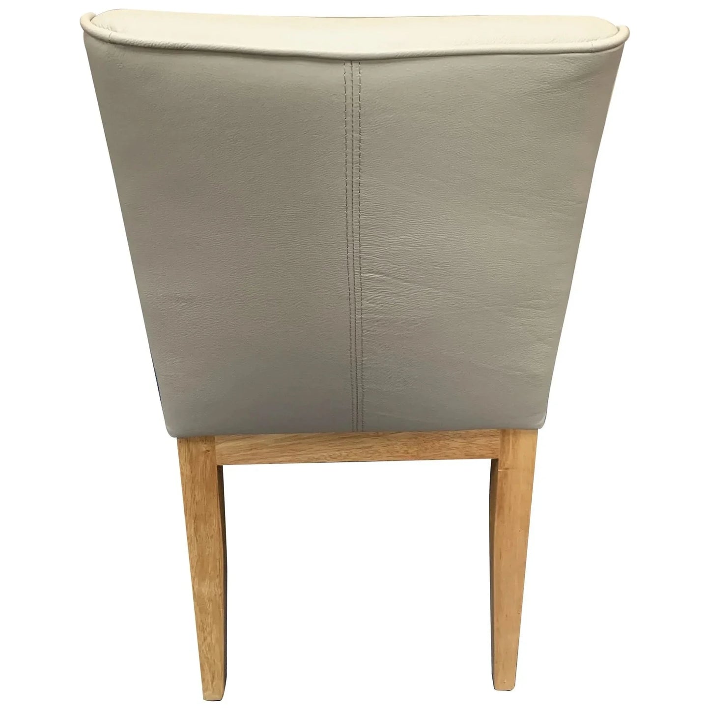 Morrow Leather Dining Chair in Light Mocha with Natural Legs - Chocolate Wood