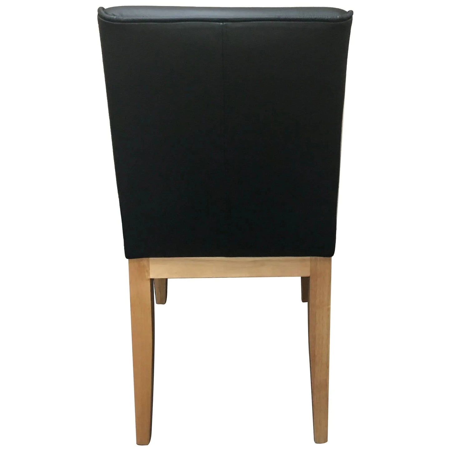 MORROW LEATHER DINING CHAIR BLACK/NATURAL - MyChocolateWood