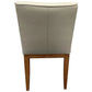 Morrow Leather Dining Chair in Light Mocha with Blackwood Legs - Chocolate Wood