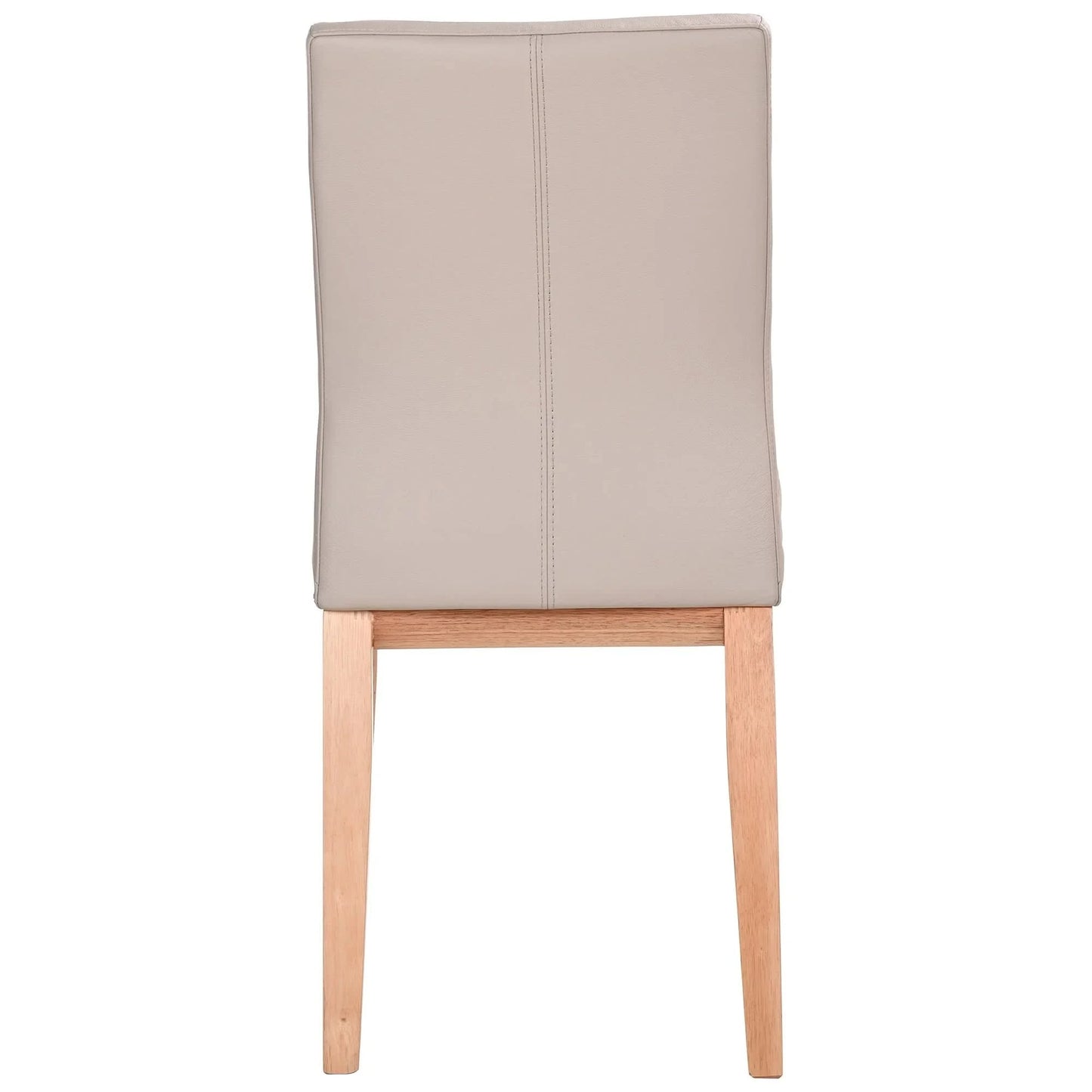 OAKLEY LEATHER DINING CHAIR LIGHT MOCHA/NATURAL - MyChocolateWood