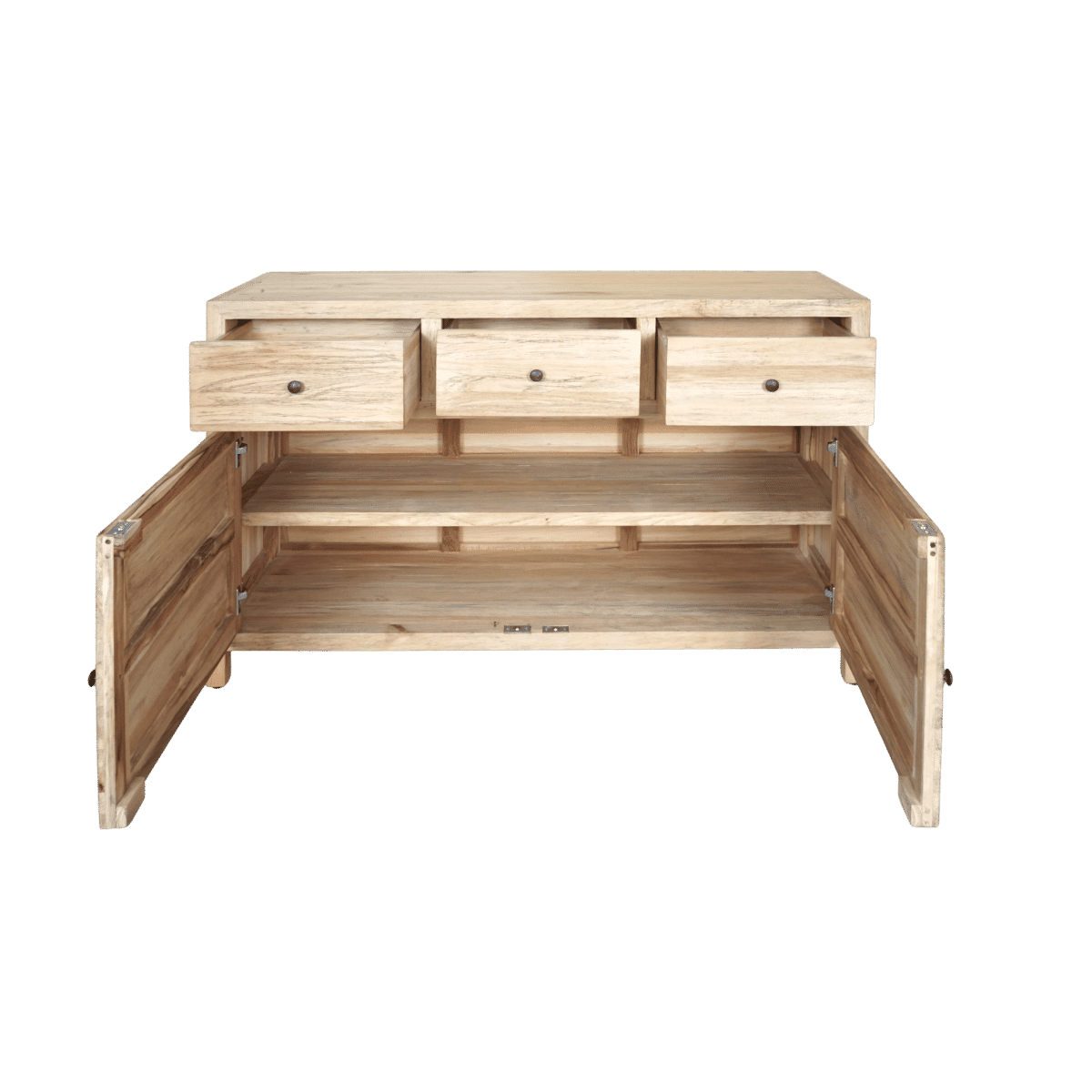 JOELLE 3-DRAWER 2-DOOR BUFFET/SIDEBOARD DISTRESSED NATURAL - MyChocolateWood