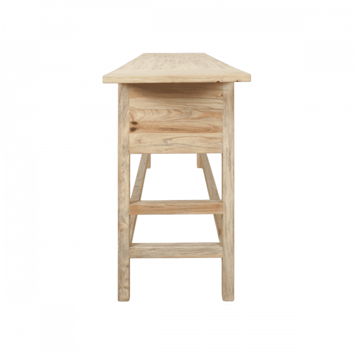 JOELLE 3-DRAWER CONSOLE TABLE/HALL TABLE DISTRESSED NATURAL (Copy) - MyChocolateWood