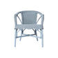 WENGLOR OCEAN BLUE RATTAN ARMCHAIR ACCENT CHAIR/ LOUNGE CHAIR - MyChocolateWood