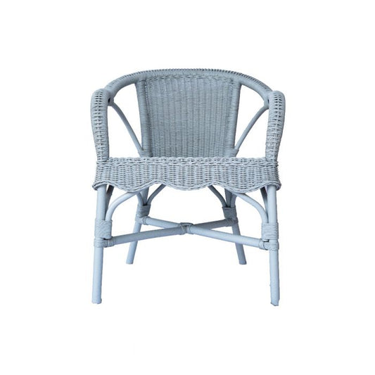 WENGLOR OCEAN BLUE RATTAN ARMCHAIR ACCENT CHAIR/ LOUNGE CHAIR - MyChocolateWood