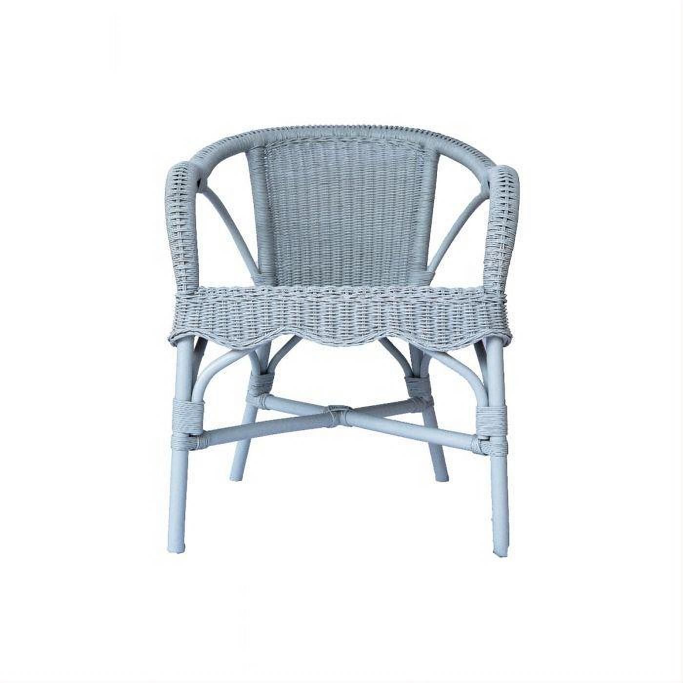 Wenglor Rattan Armchair in Ocean Blue side
