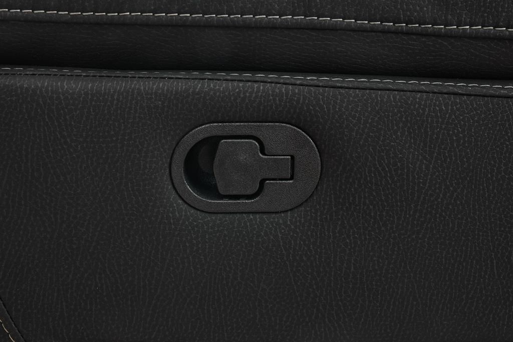 VERNON MKII RHINO FABRIC CORNER MODULAR WITH BOTH END RECLINERS - ONYX - MyChocolateWood