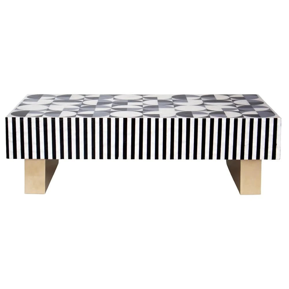 ORION MOTHER OF PEARL HAND INLAY COFFEE TABLE - MyChocolateWood