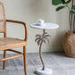 ADDISON MARBLE PALM TREE SIDE TABLE/LAMP TABLE NATURAL - MyChocolateWood