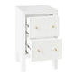 JAYLA PETITE WHITE 2-DRAWER BEDSIDE TABLE - MyChocolateWood