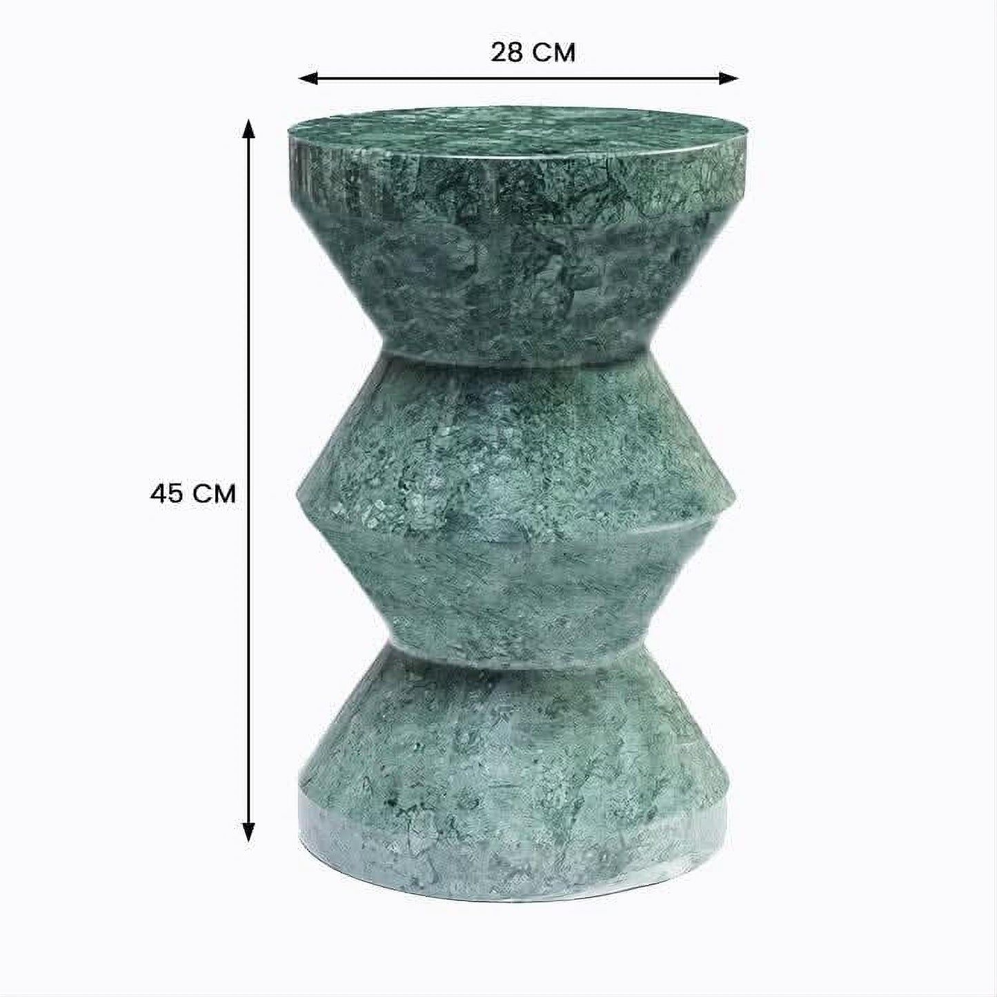 PINNACLE SOLID MARBLE SIDE TABLE/LAMP TABLE/ACCENT TABLE - MyChocolateWood
