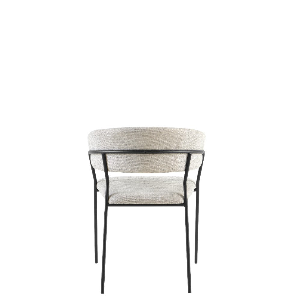 ELEKTRA BEIGE FABRIC DINING CHAIR - MyChocolateWood