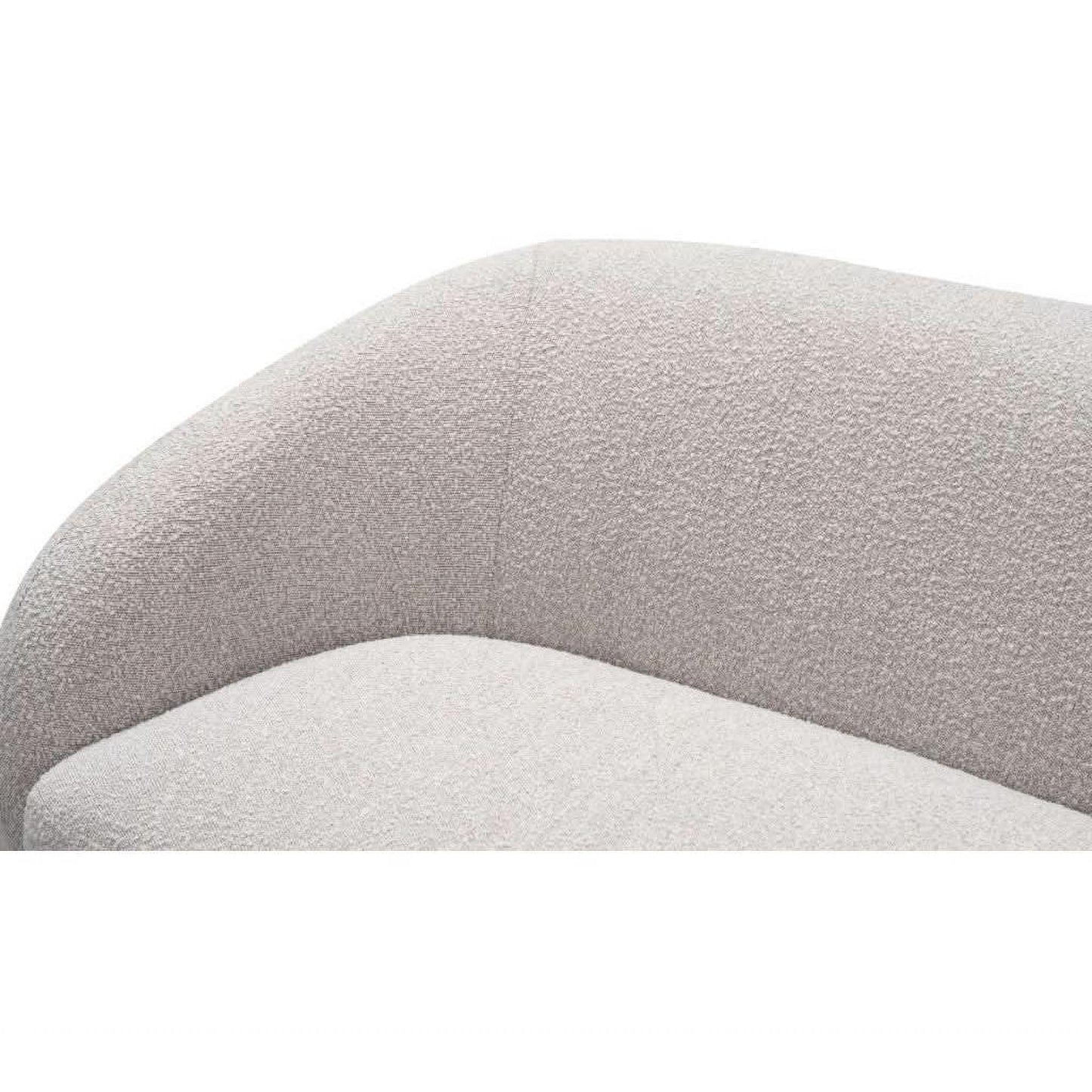 Suki Boucle 3-Seater Sofa in Quartz back